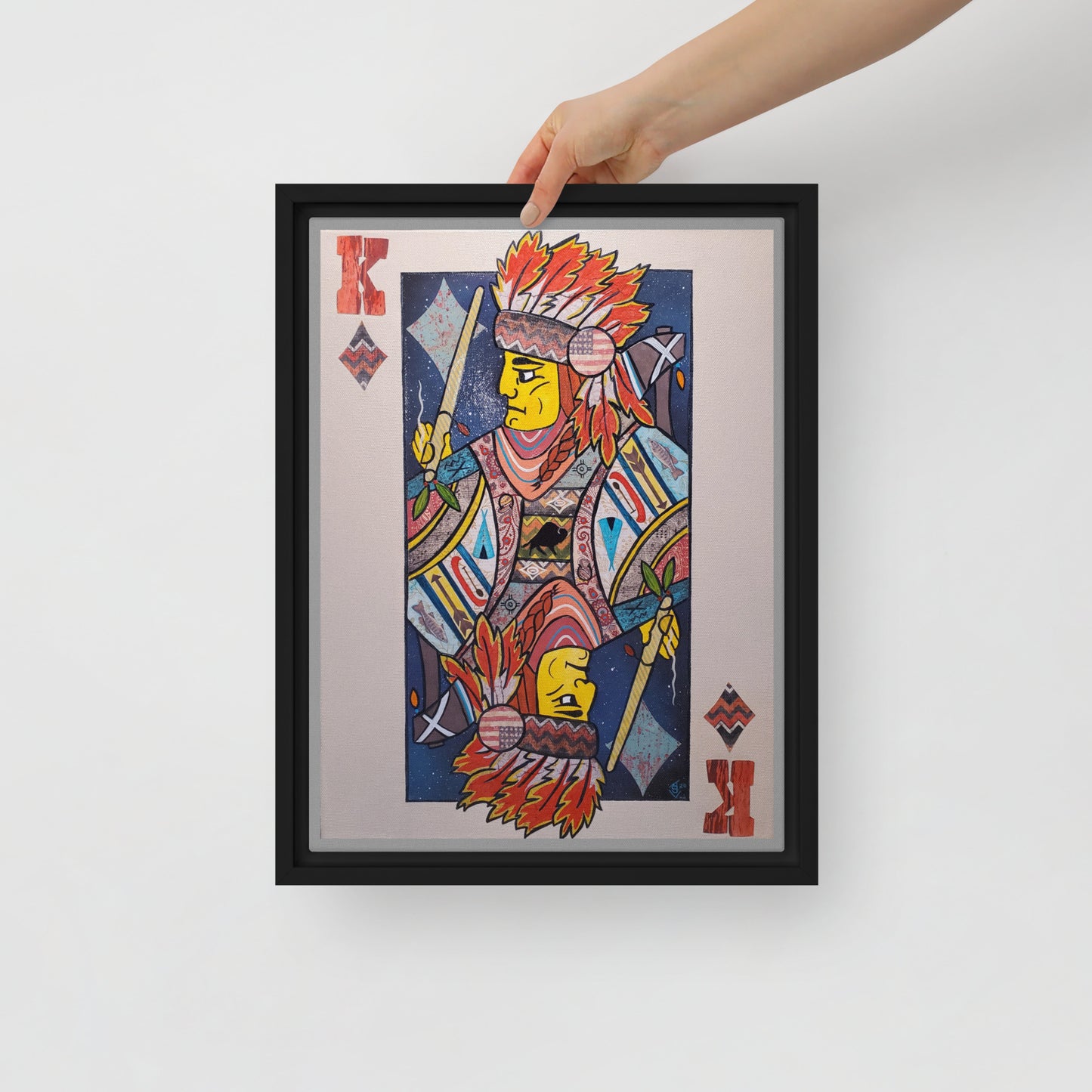 King of Diamonds by Suzanne Villella | Framed canvas