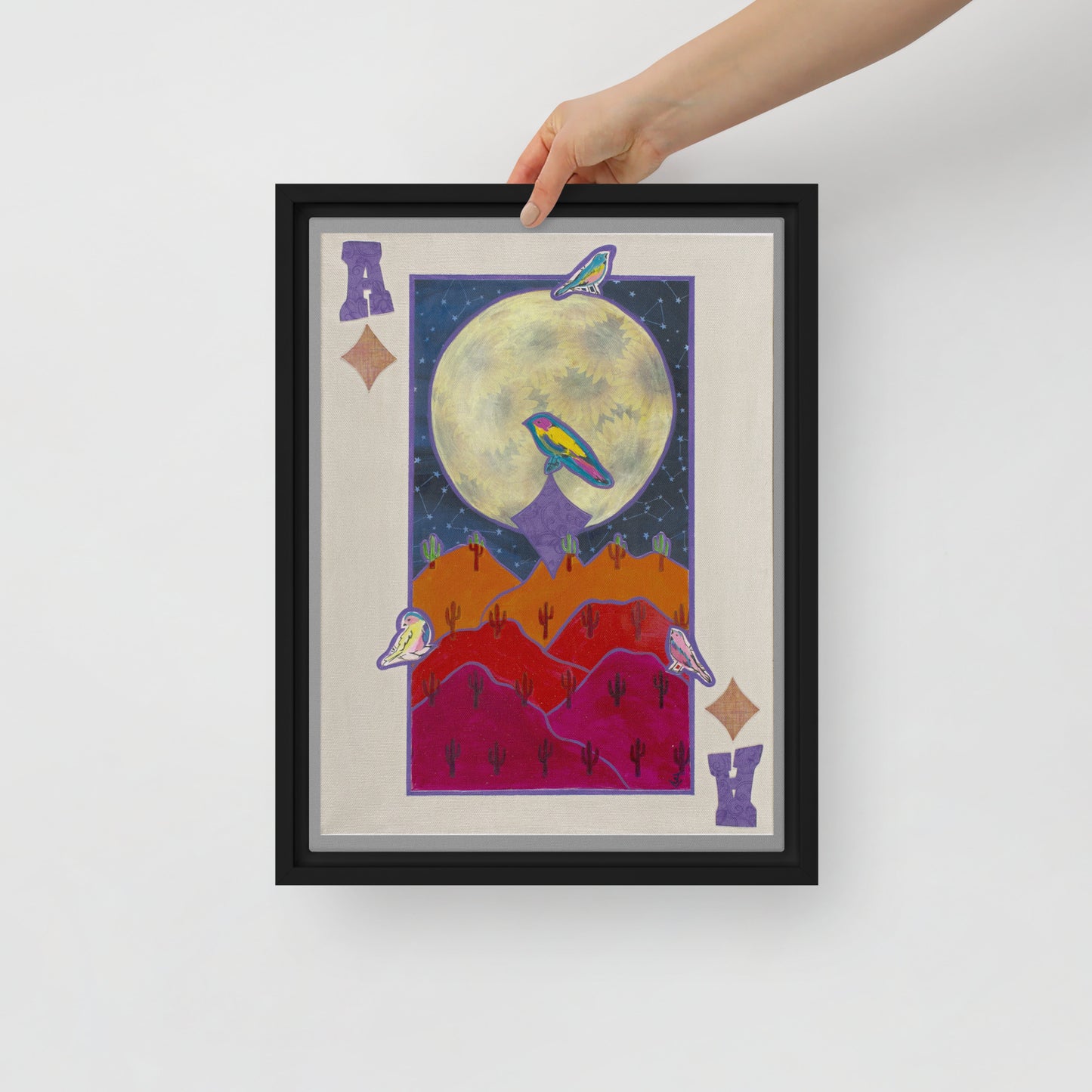 Ace of Diamonds by Suzanne Villella | Framed canvas