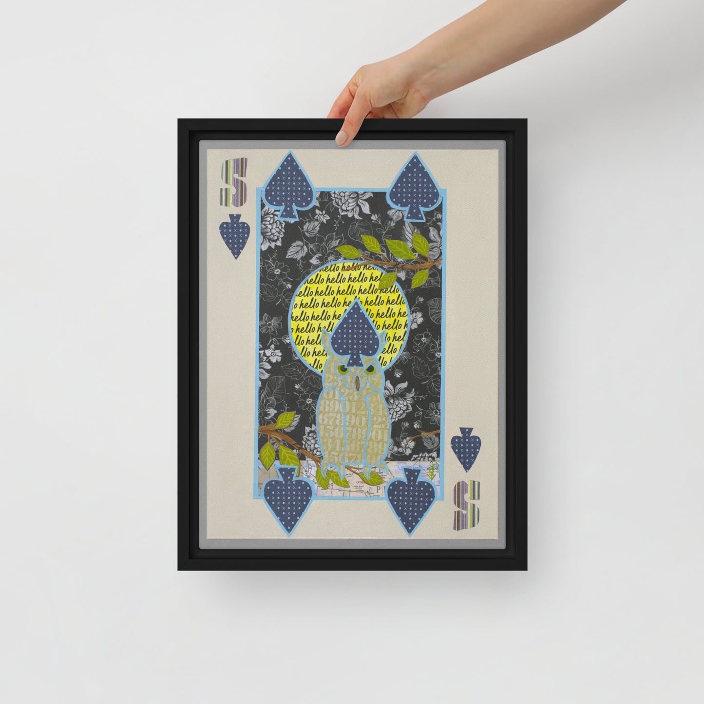 Five of Spades by Suzanne Villella | Framed canvas