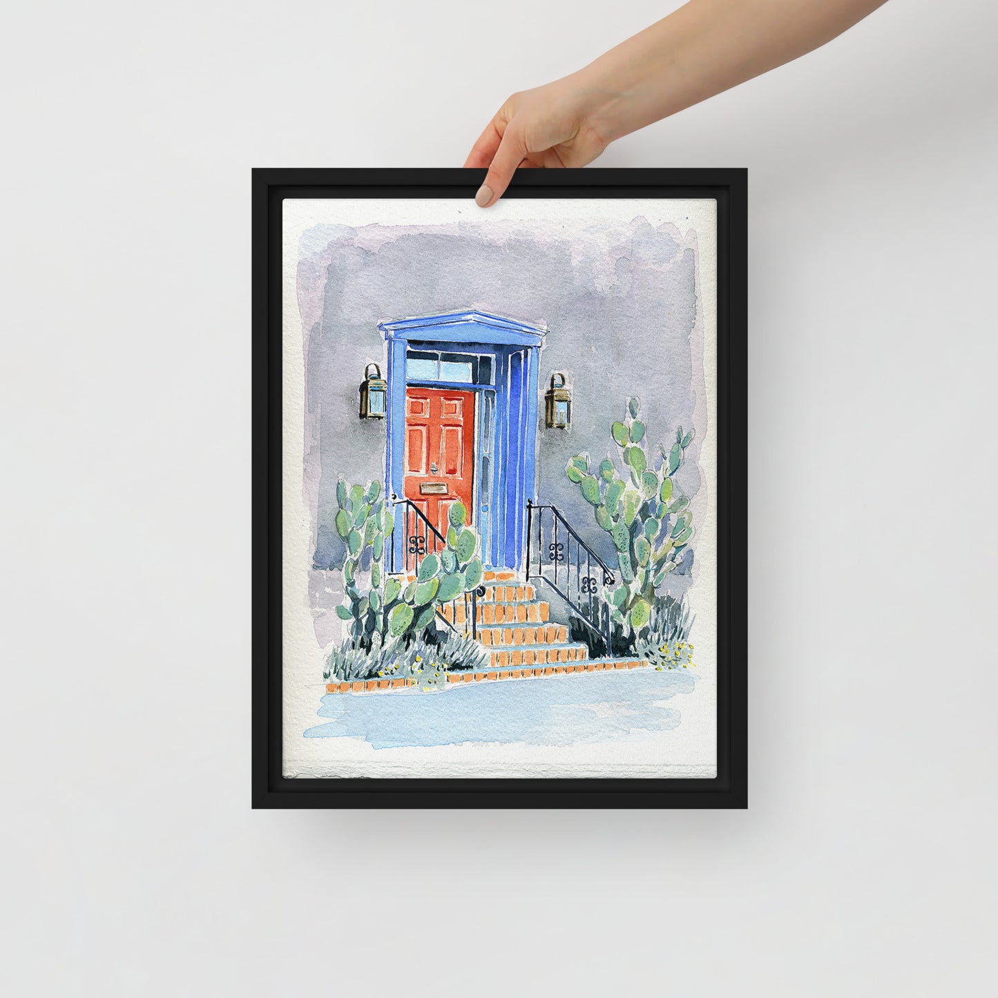 Red Door - Tucson's Presidio by Rob Waters | Framed canvas