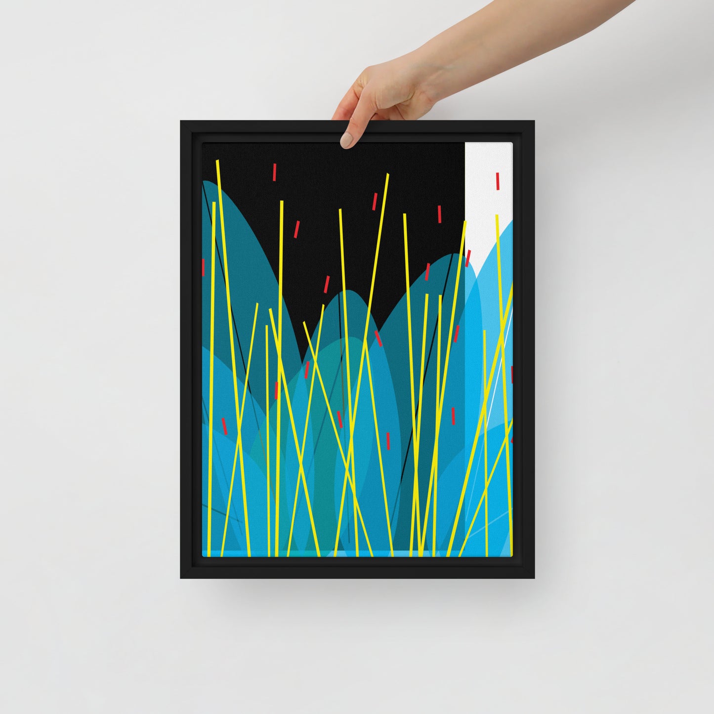 Reaction Salad by Damon Leverett | Framed canvas