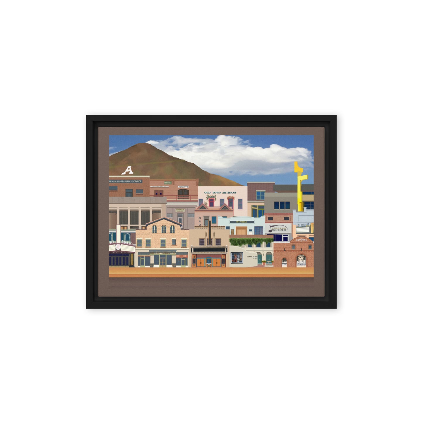 Dowtown A&E by Mike Berren | Framed canvas