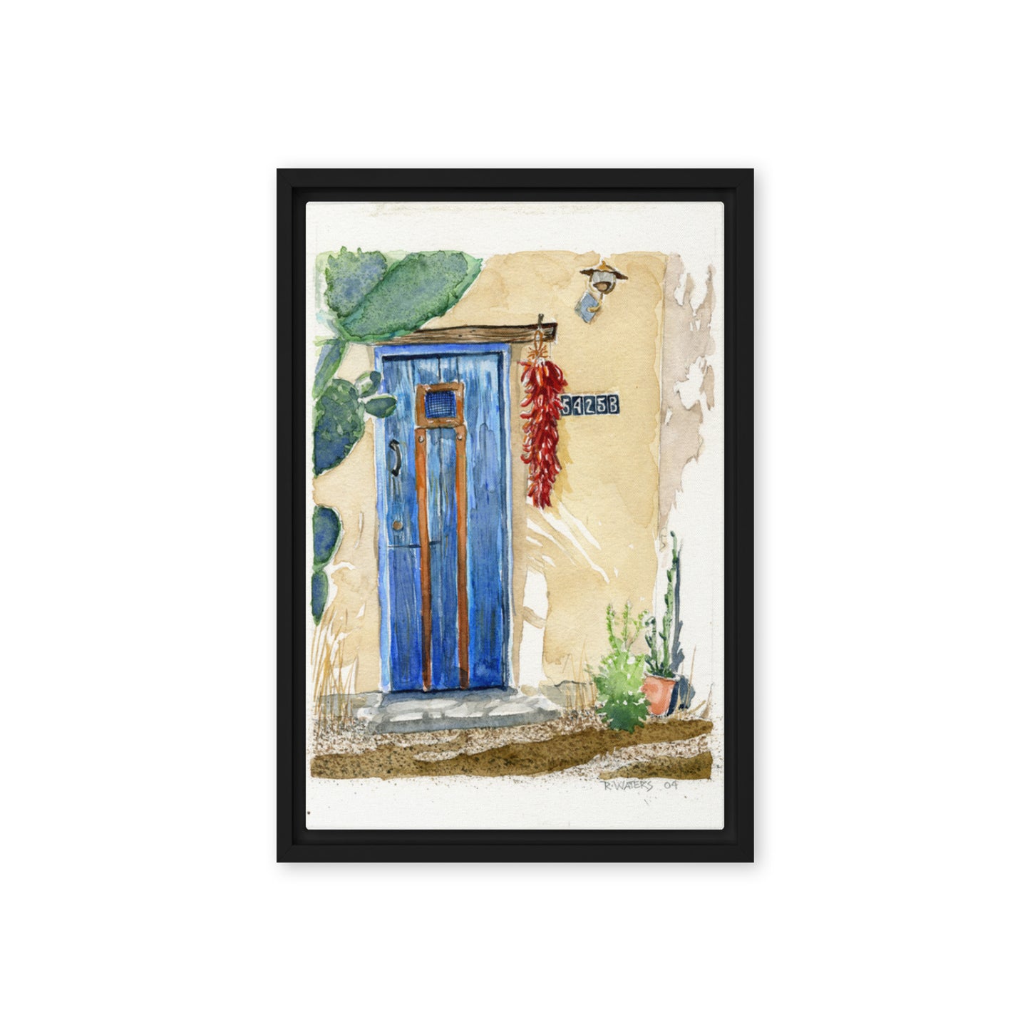 Blue Door Ft Lowell by Rob Waters | Framed canvas