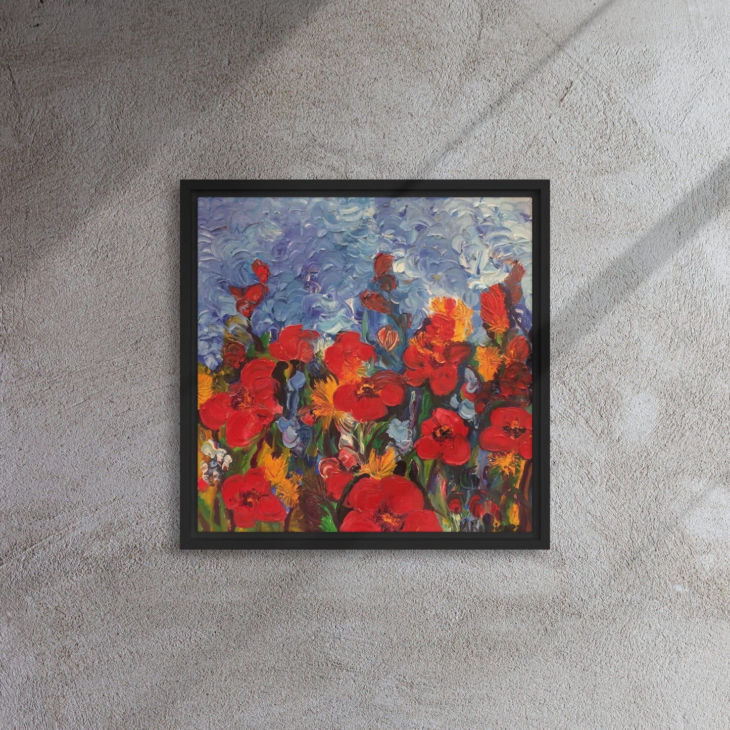 Field Of Poppies by Andrea Rodriguez | Framed Canvas