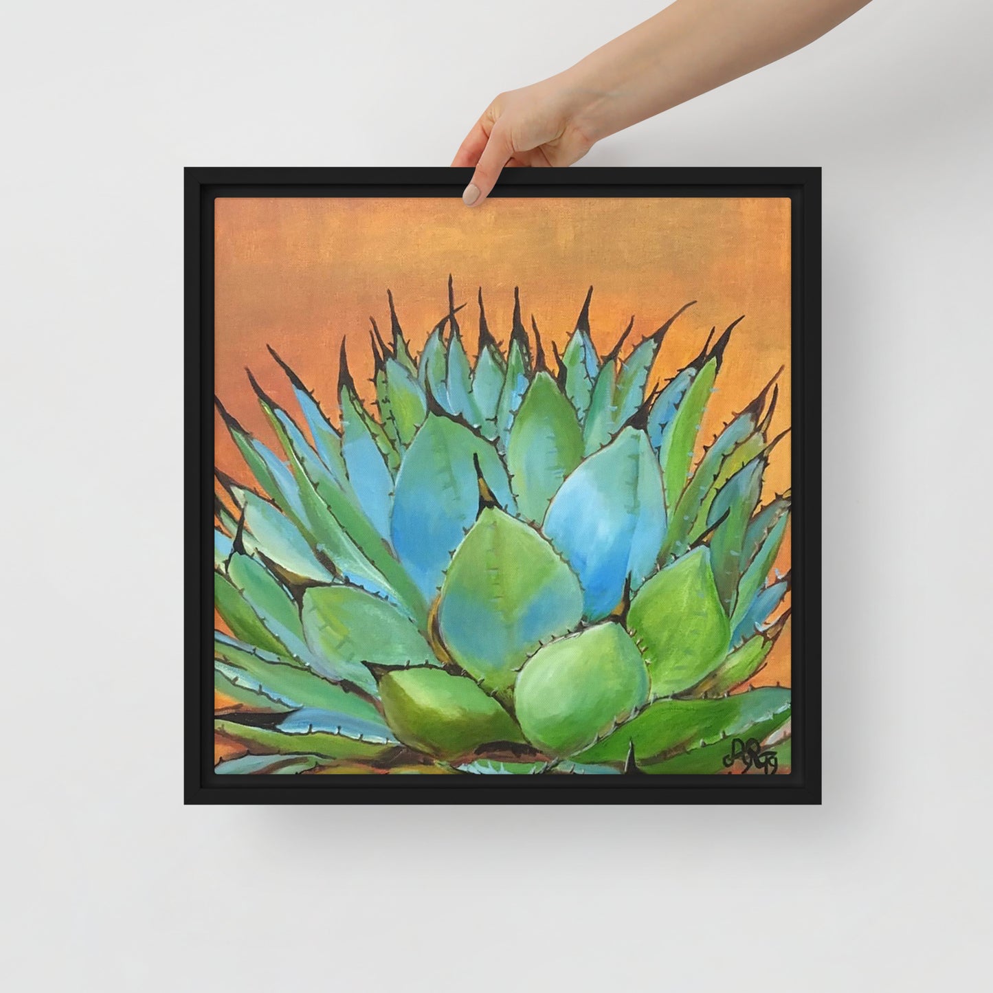 Blue Agave by Andrea Rodriguez | Framed Canvas Print