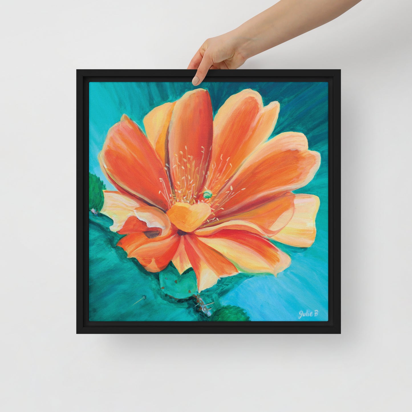 Desert Flower by Julie Bonner | Framed canvas