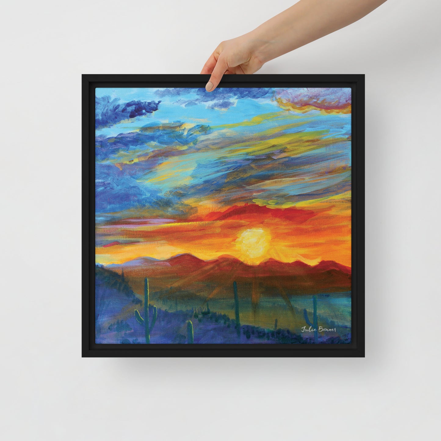 Tucson Evening by Julie Bonner | Framed canvas