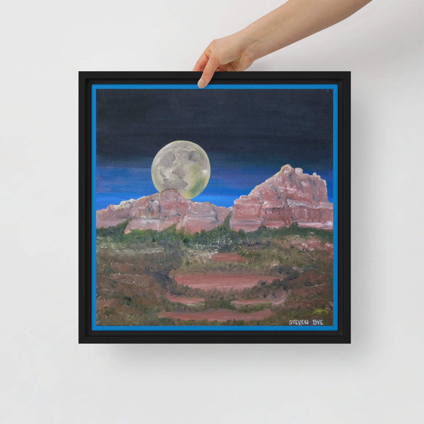 Supermoon by Steven Bye | Framed canvas