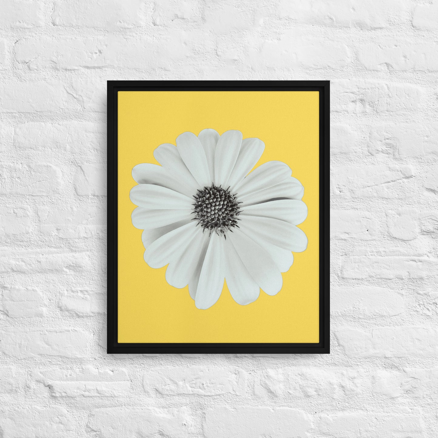 Loves Me Loves Me Not by Enrique Aldana - Yellow | Framed canvas