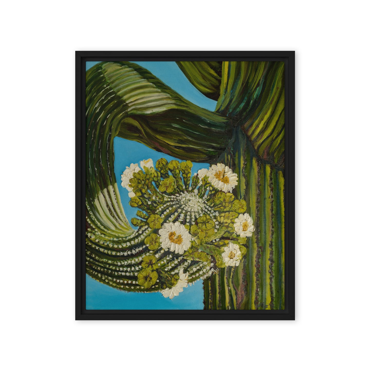 Twisted Saguaro by Andrea Rodriguez | Framed Canvas Print