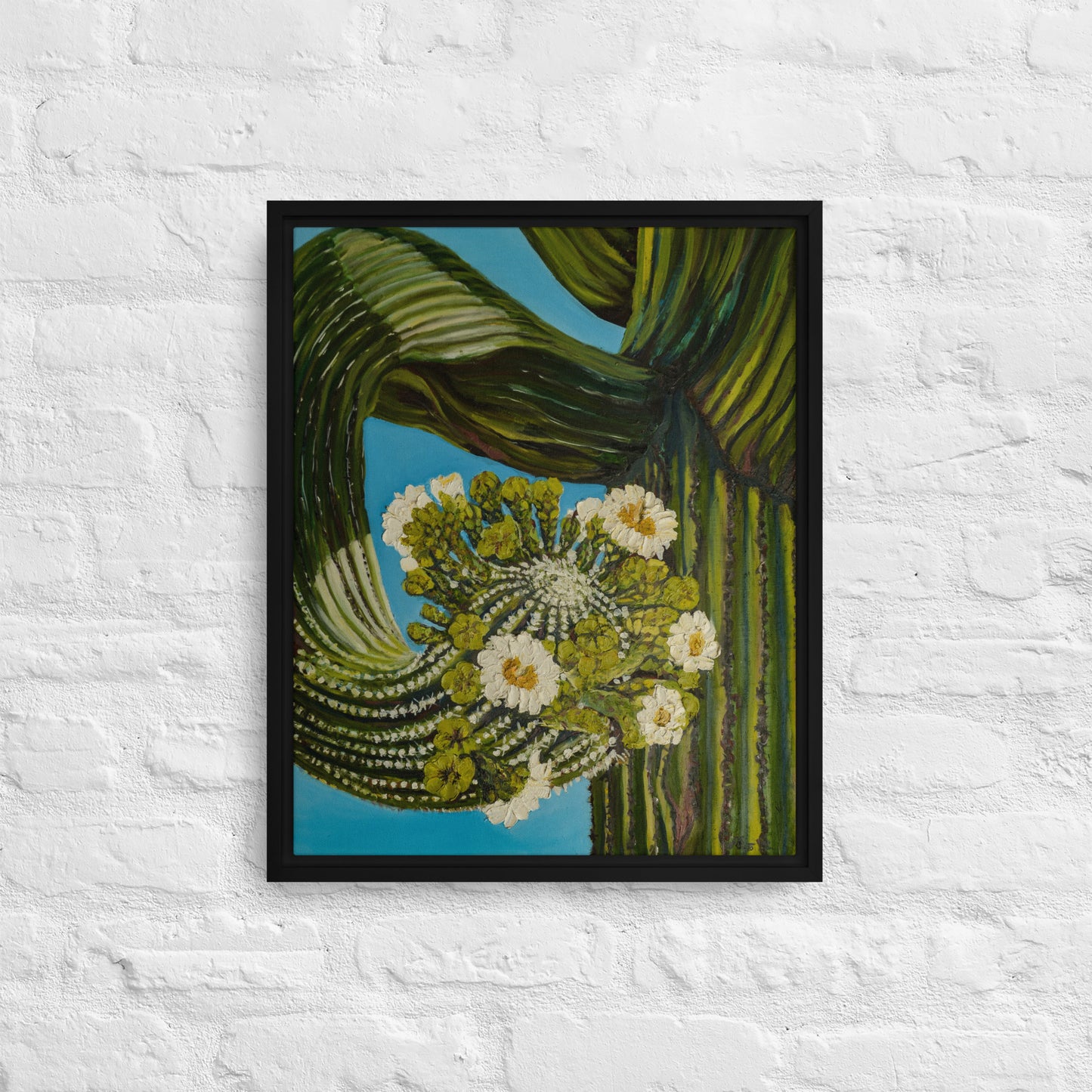 Twisted Saguaro by Andrea Rodriguez | Framed Canvas Print