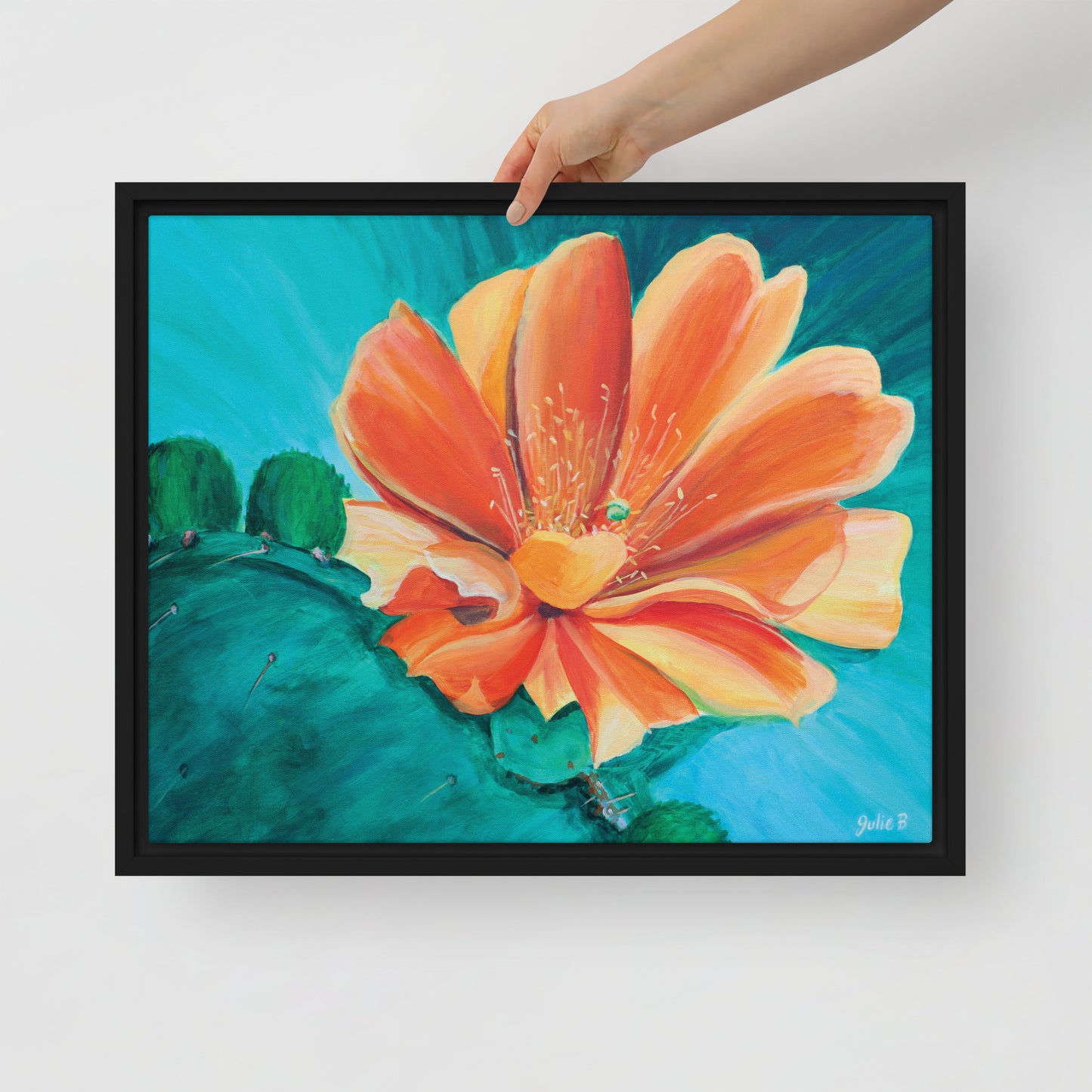 Desert Flower by Julie Bonner | Framed canvas