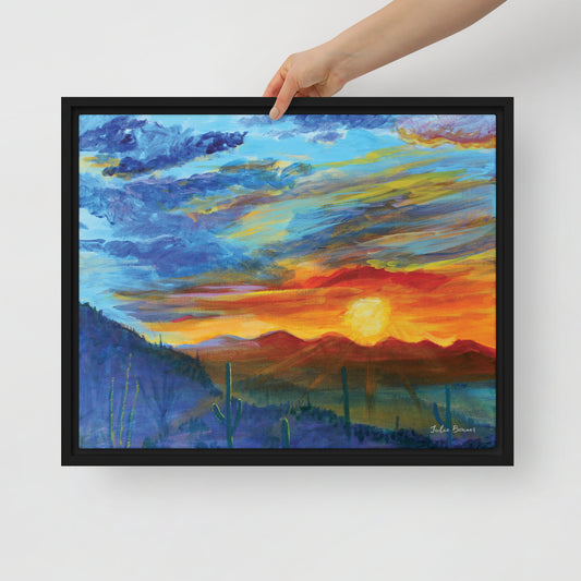 Tucson Evening by Julie Bonner | Framed canvas