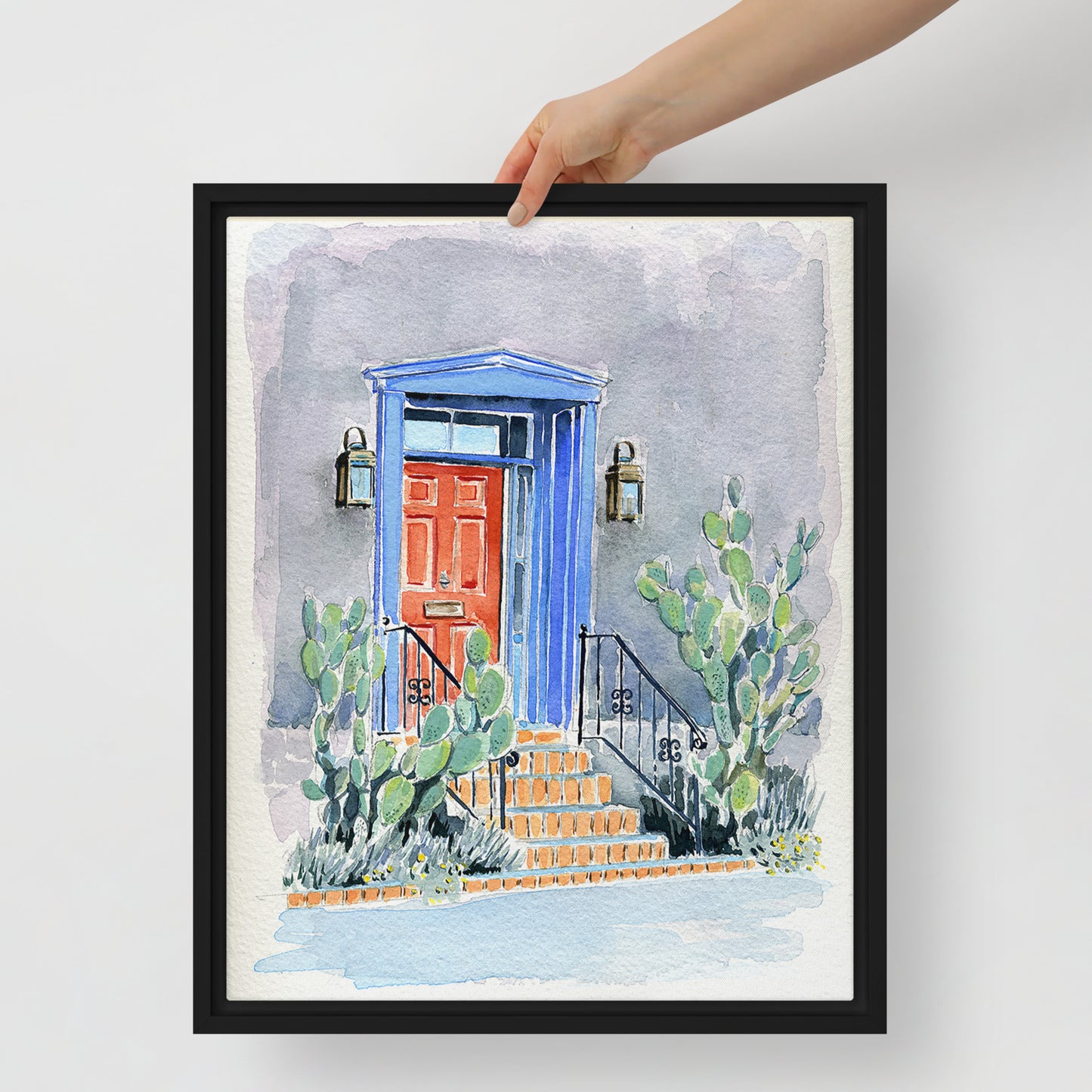 Red Door - Tucson's Presidio by Rob Waters | Framed canvas