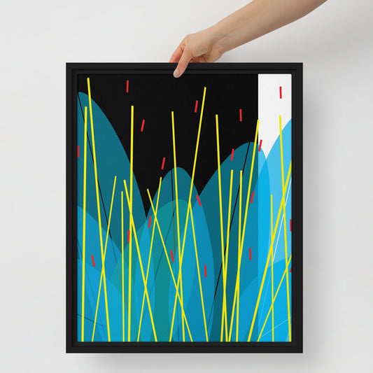 Reaction Salad by Damon Leverett | Framed canvas