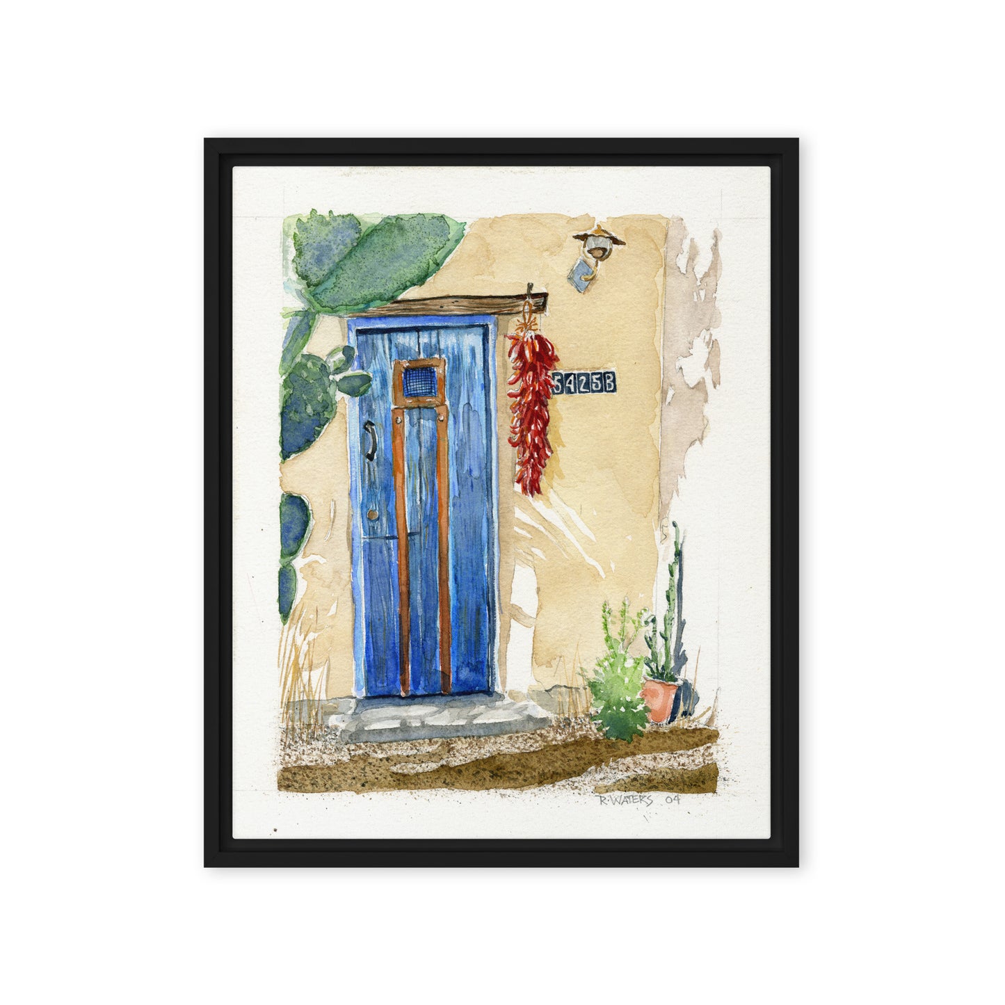 Blue Door Ft Lowell by Rob Waters | Framed canvas