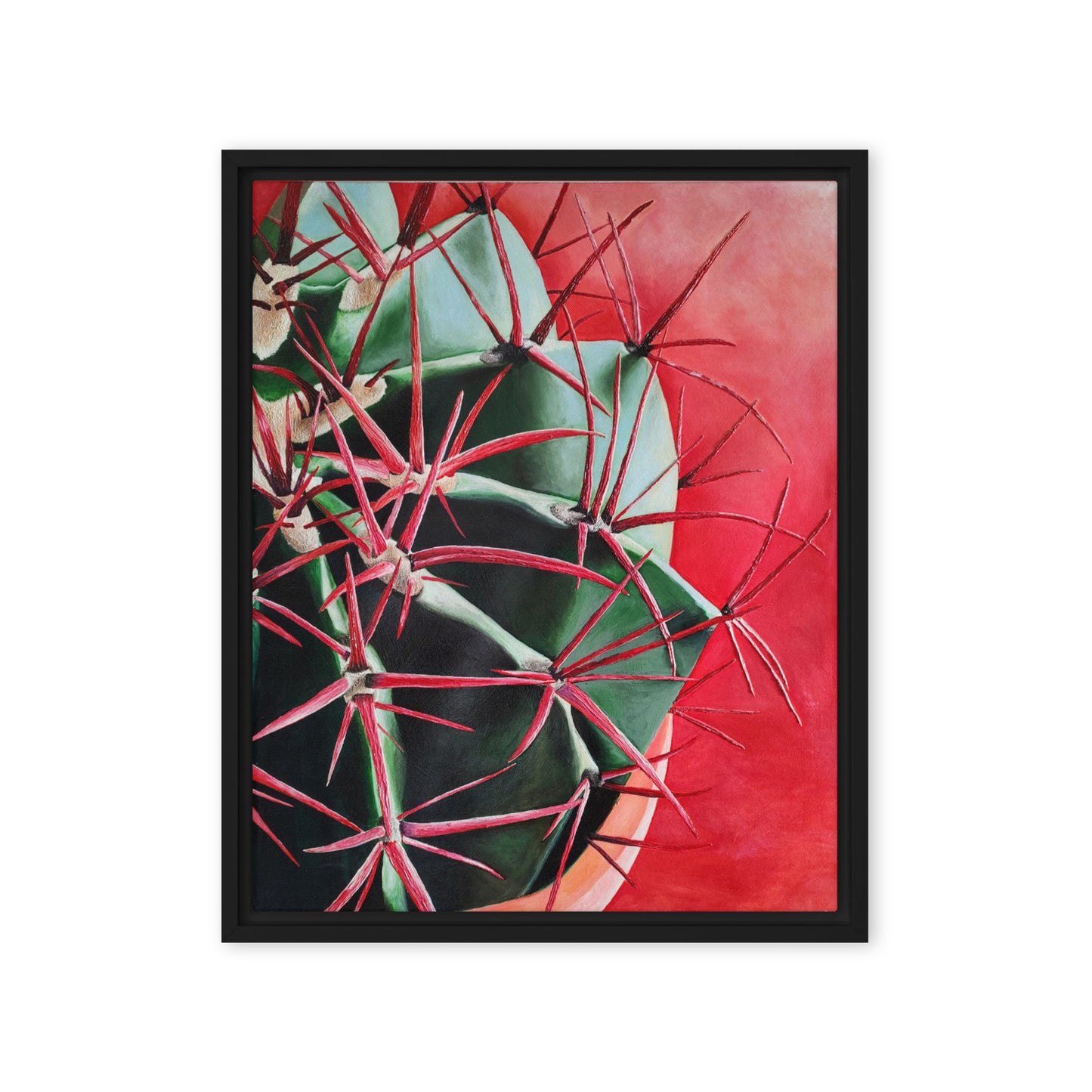 Red Barrell by Lara Somers | Framed canvas