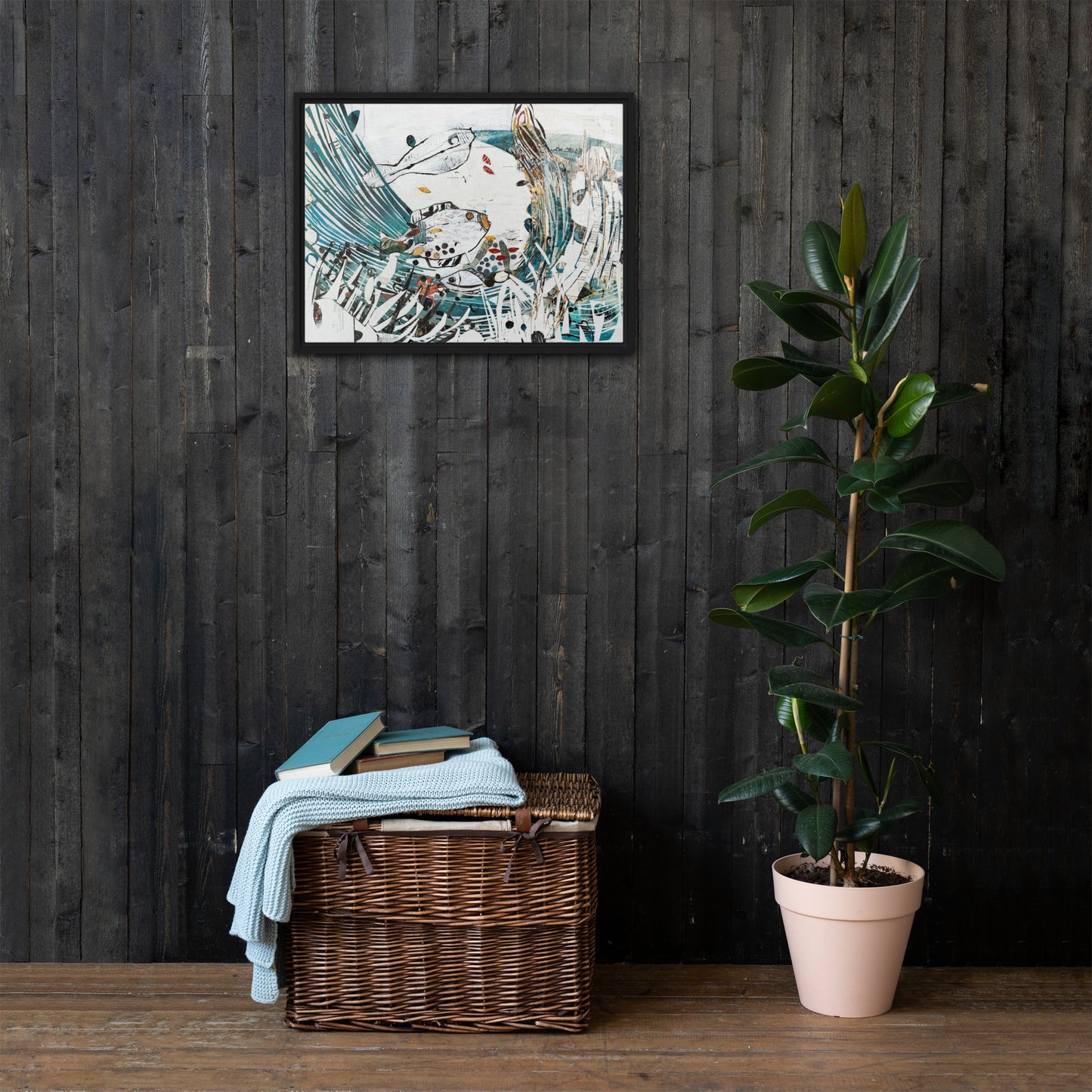 Seas Trees by Amy Lynn Bumpus | Framed Canvas Print