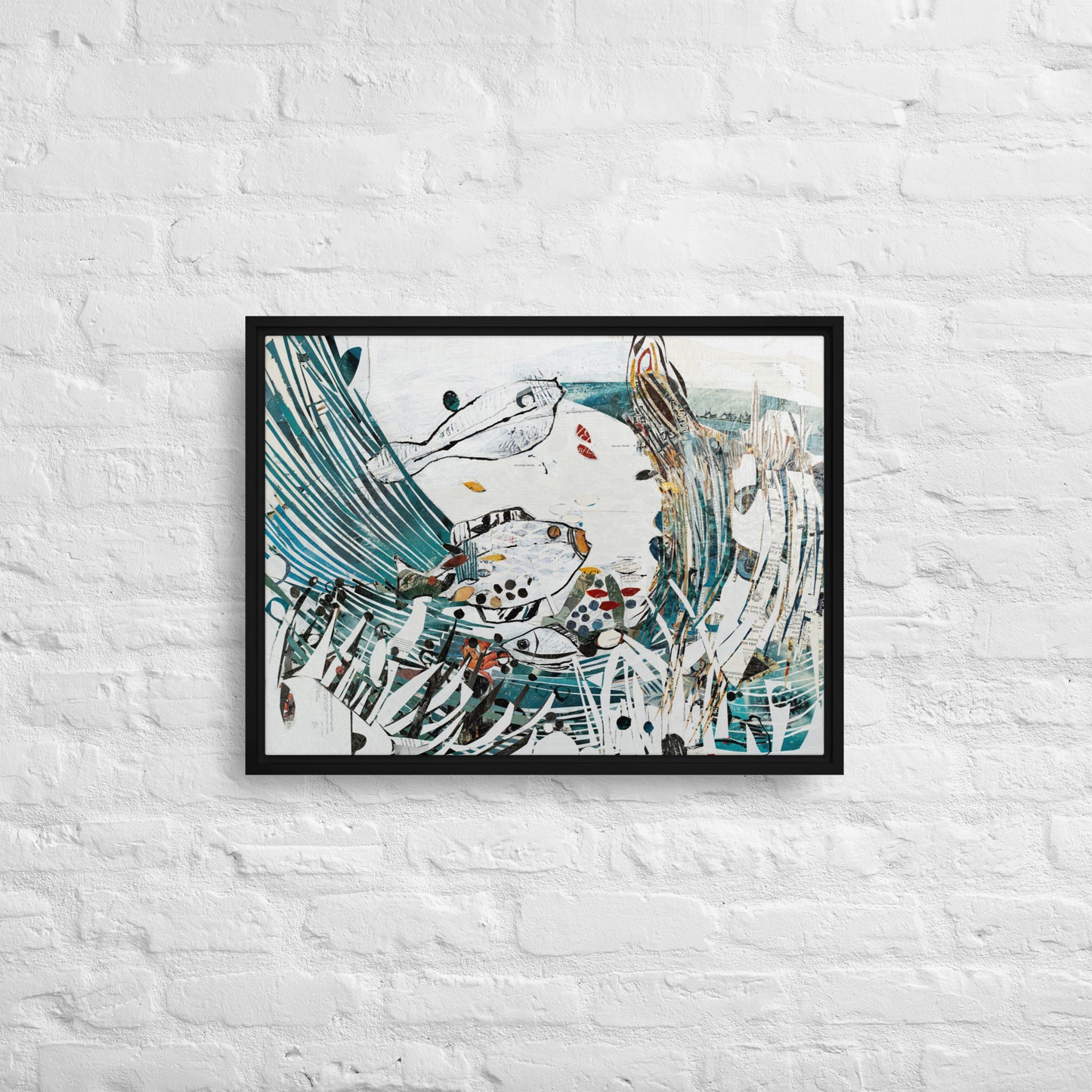 Seas Trees by Amy Lynn Bumpus | Framed Canvas Print