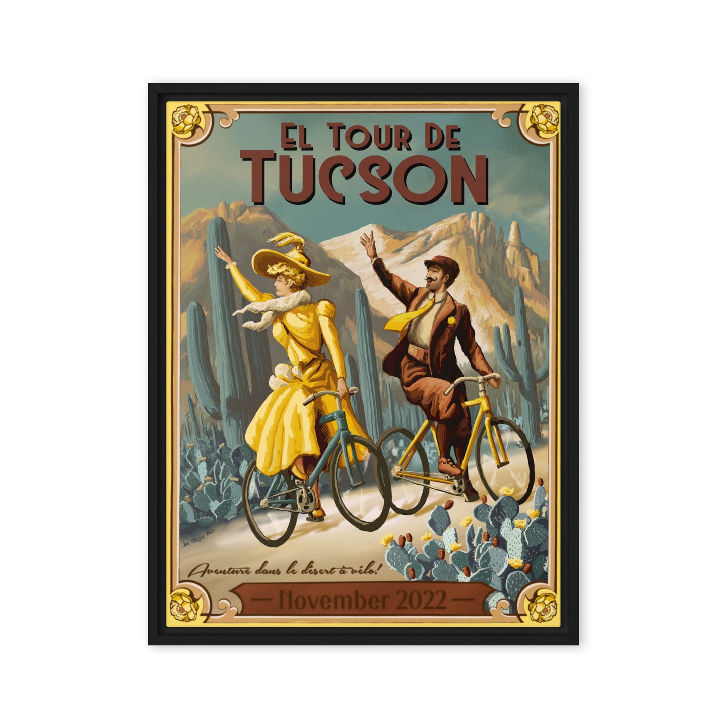 El Tour 2022 Mural by Joe Pagac | Framed Canvas Print