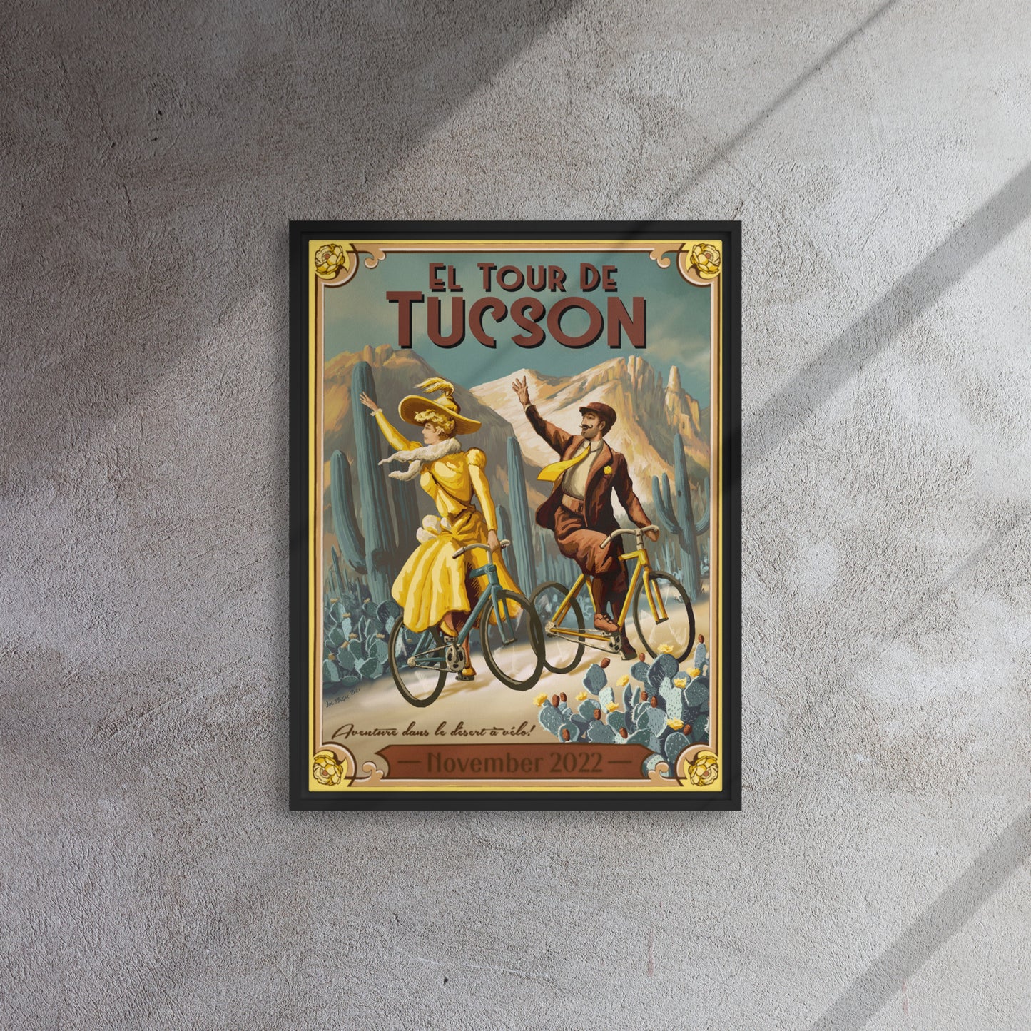 El Tour 2022 Mural by Joe Pagac | Framed Canvas Print