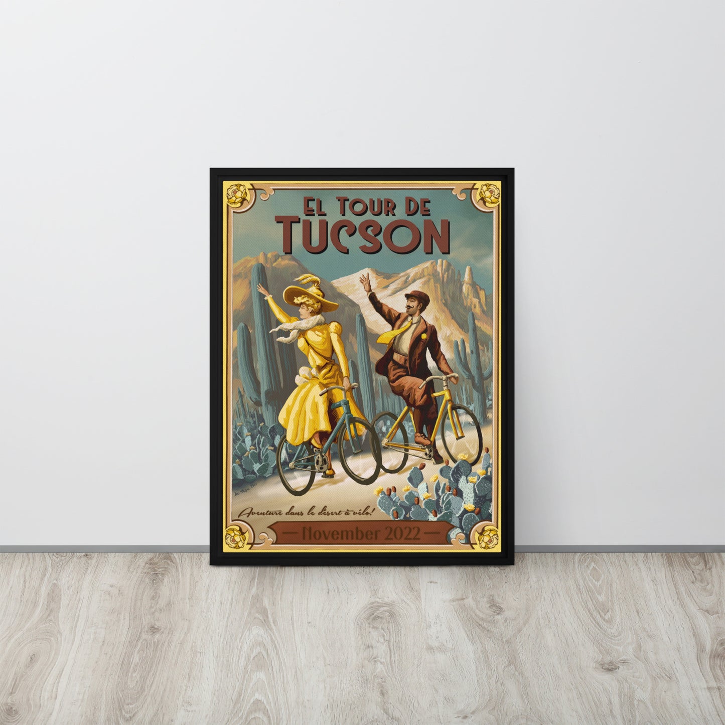 El Tour 2022 Mural by Joe Pagac | Framed Canvas Print