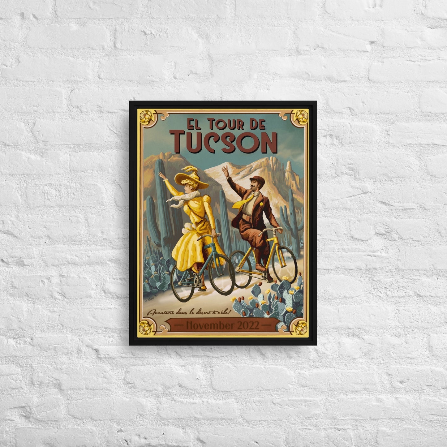 El Tour 2022 Mural by Joe Pagac | Framed Canvas Print