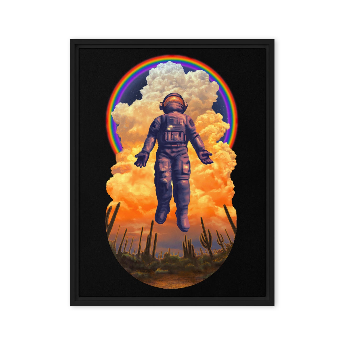 Spaceman Mural by Joe Pagac | Framed canvas