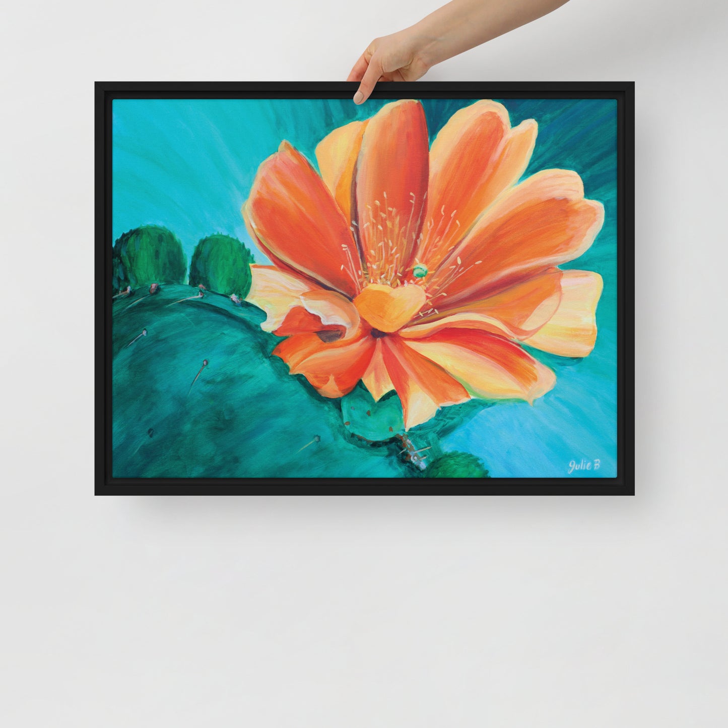 Desert Flower by Julie Bonner | Framed canvas