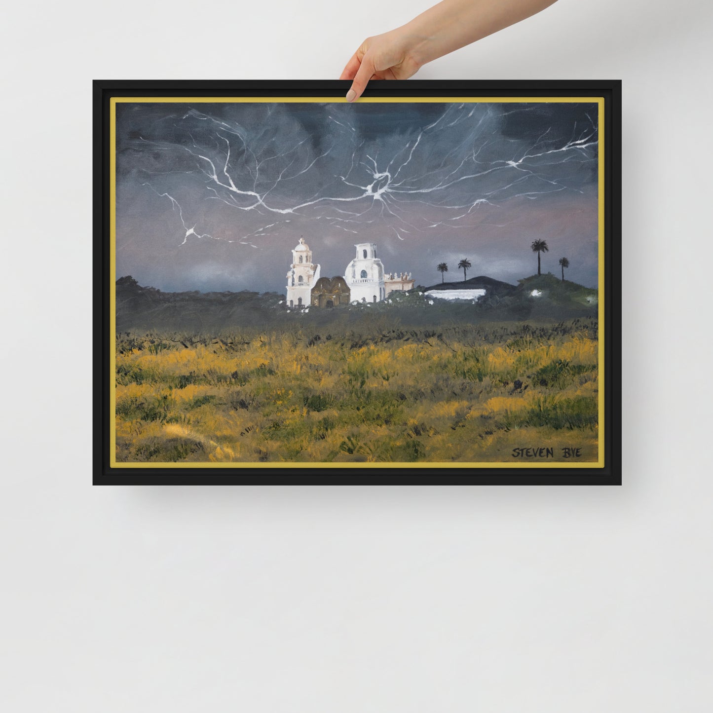 Lightning Strikes by Steven Bye | Framed canvas