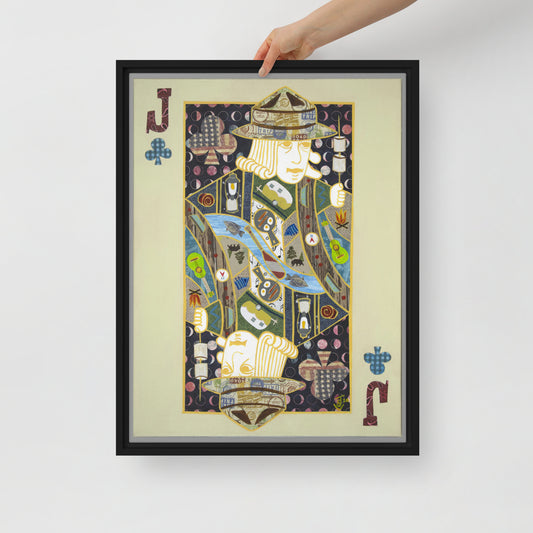 Jack of Clubs by Suzanne Villella | Framed canvas