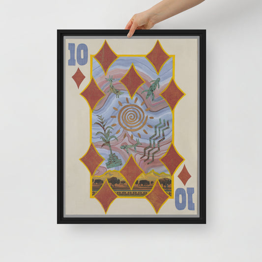 Ten of Diamonds by Suzanne Villella | Framed canvas