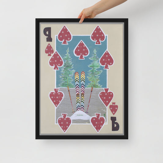 Nine of Spades by Suzanne Villella | Framed canvas