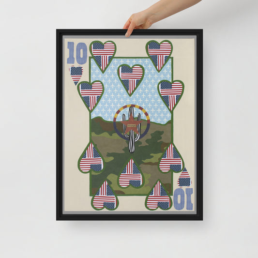 Ten of Hearts by Suzanne Villella | Framed canvas