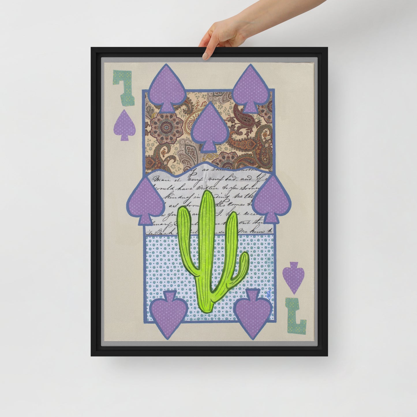 Seven of Spades by Suzanne Villella | Framed canvas