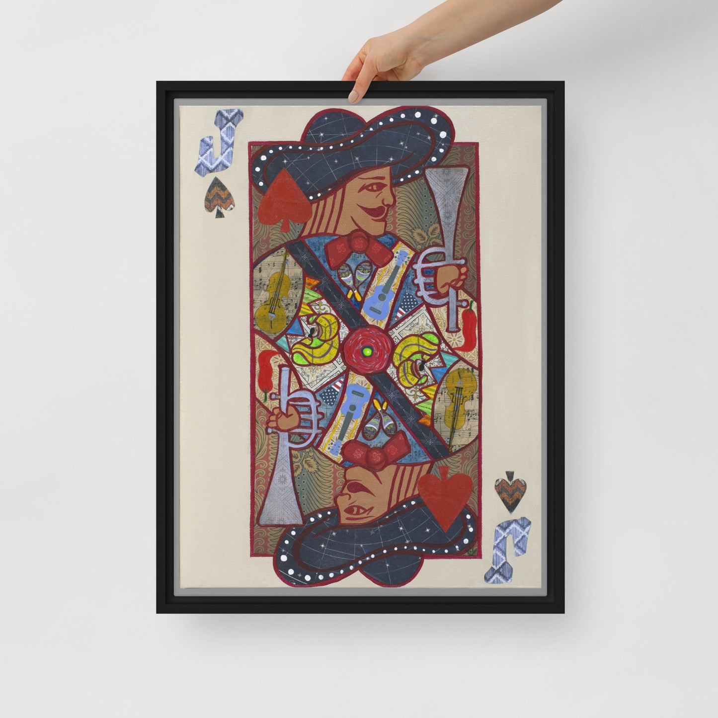 Jack of Spades by Suzanne Villella | Framed canvas