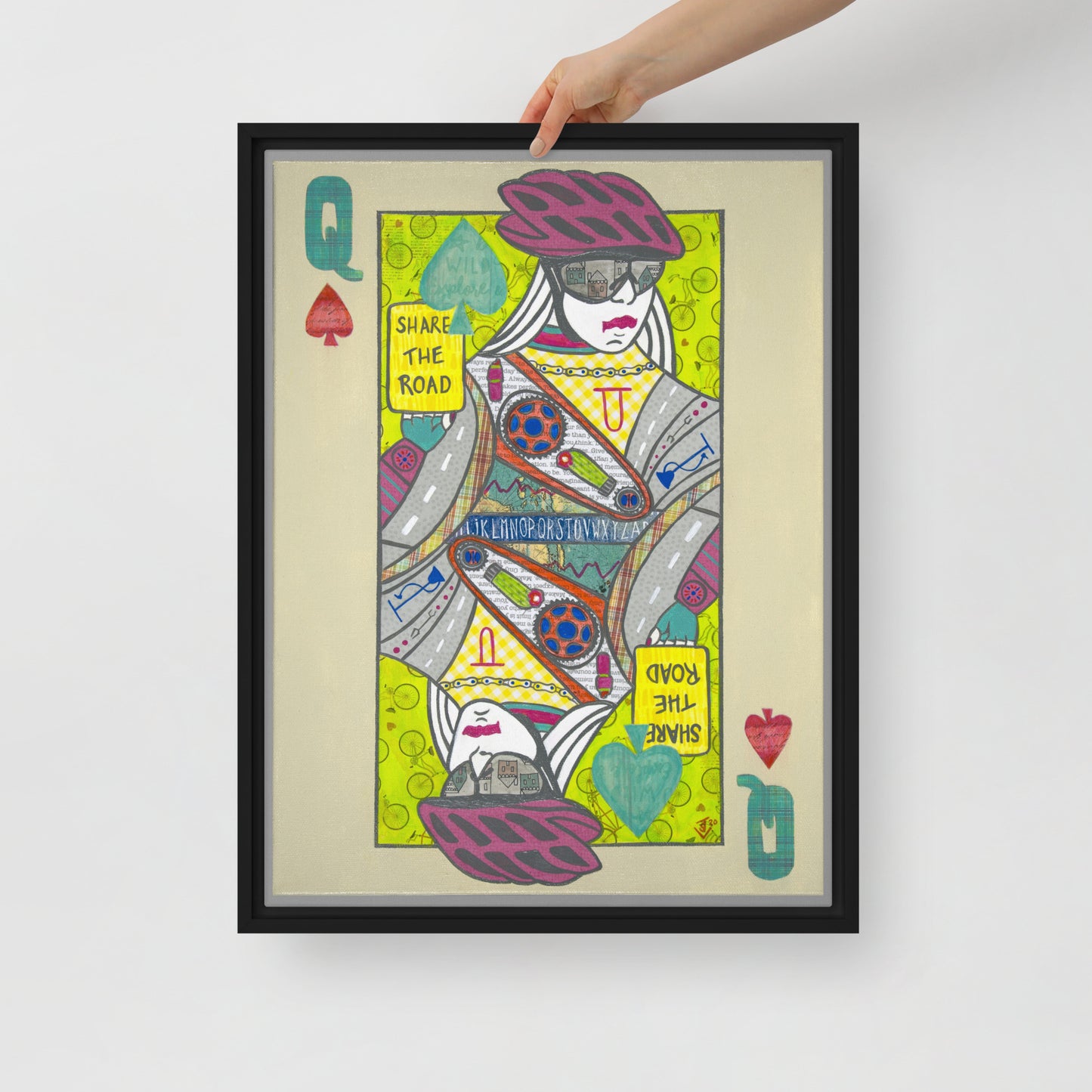 Queen of Spades by Suzanne Villella | Framed canvas