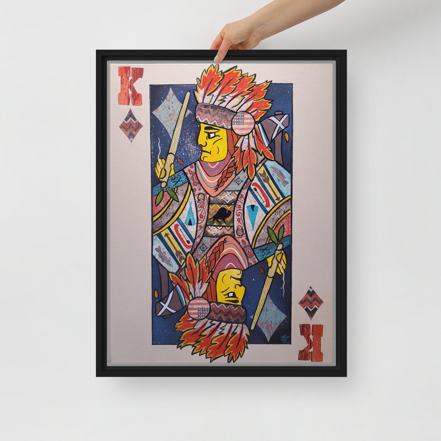 King of Diamonds by Suzanne Villella | Framed canvas