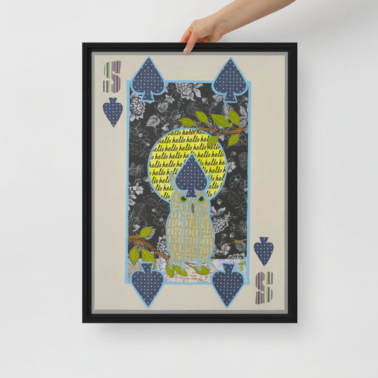 Five of Spades by Suzanne Villella | Framed canvas