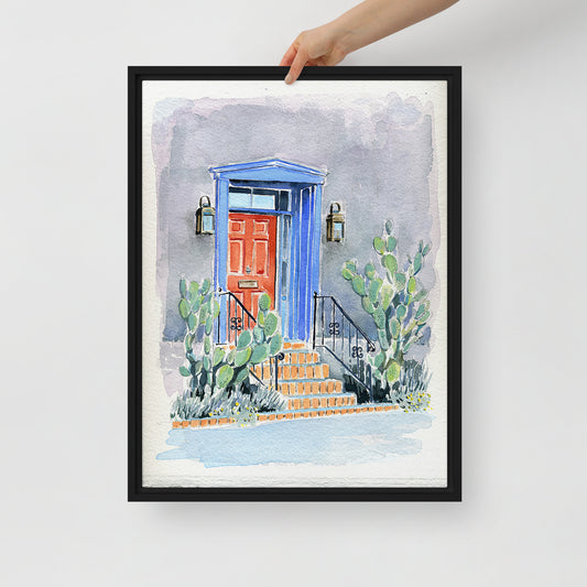 Red Door - Tucson's Presidio by Rob Waters | Framed canvas