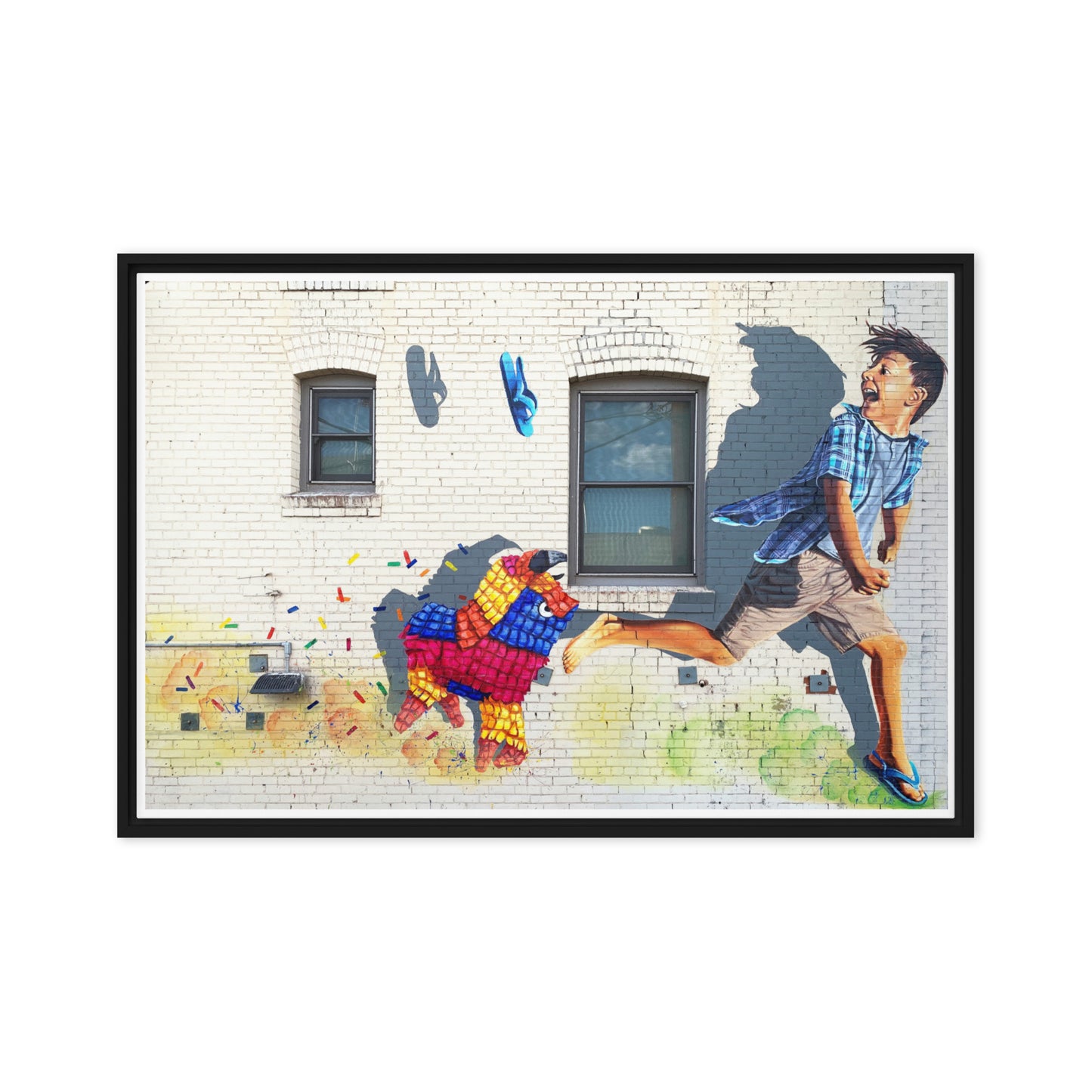 Running of the Pinatas by Ignacio Garcia | Framed canvas