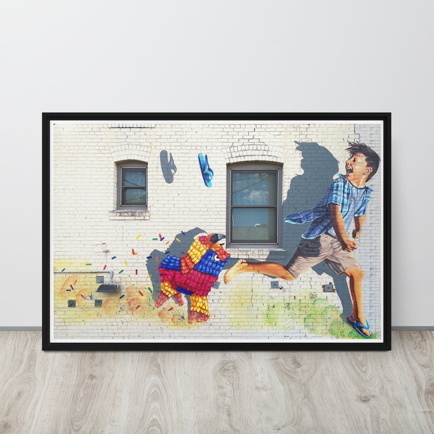 Running of the Pinatas by Ignacio Garcia | Framed canvas