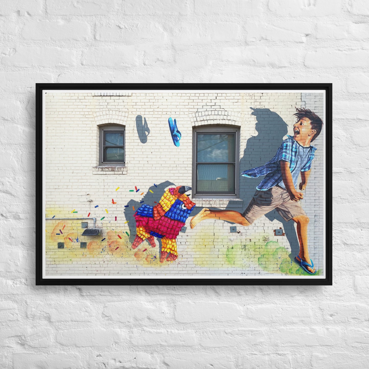 Running of the Pinatas by Ignacio Garcia | Framed canvas