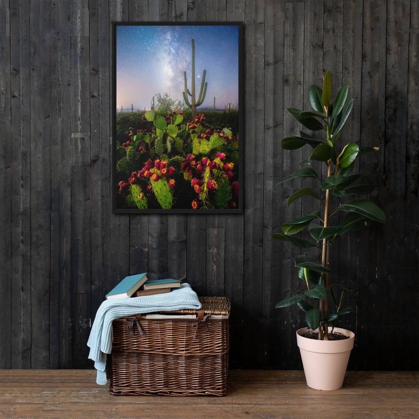 Milky Way Prickly Pear by Sean Parker Photography | Framed canvas