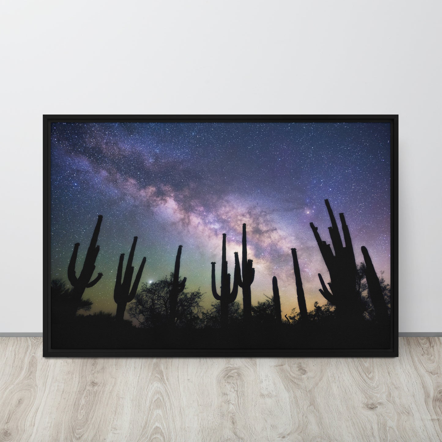 Saguaro Starlight by Sean Parker Photography | Framed canvas