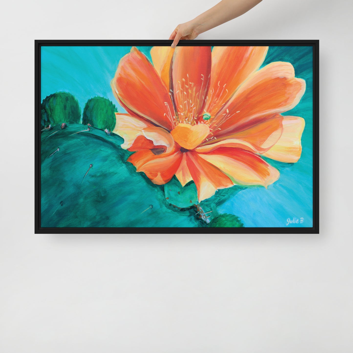 Desert Flower by Julie Bonner | Framed canvas