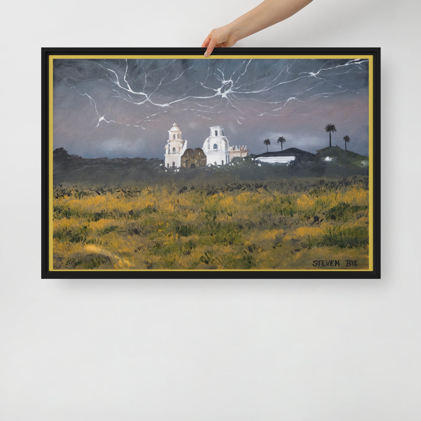 Lightning Strikes by Steven Bye | Framed canvas