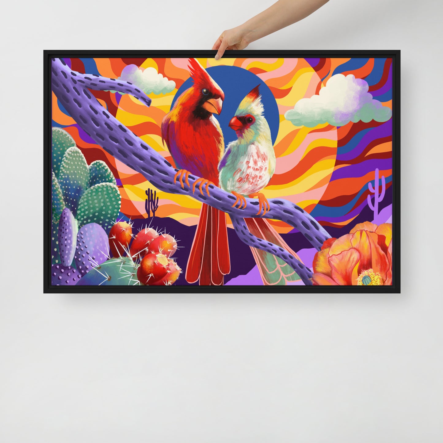 Love Birds by Jessica Gonzales | Framed canvas