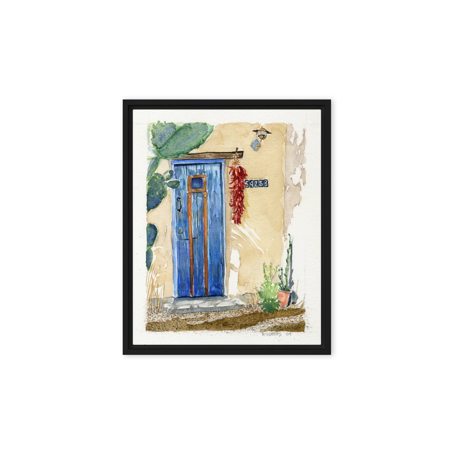 Blue Door Ft Lowell by Rob Waters | Framed canvas