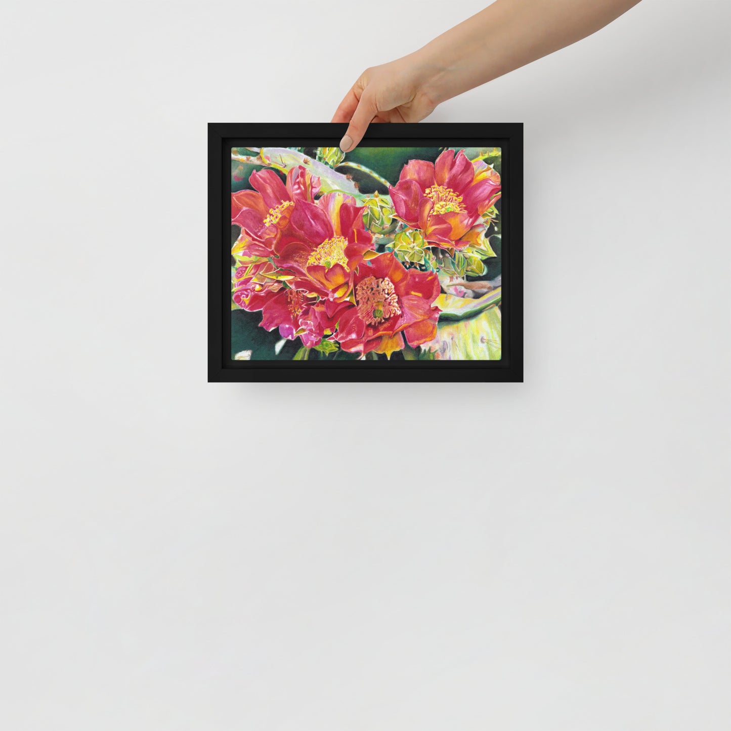 Cactus Beauties by Amber Pierson | Framed canvas